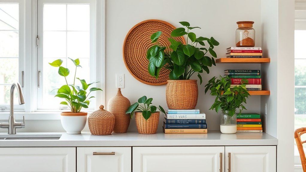 cabinet top decorating ideas