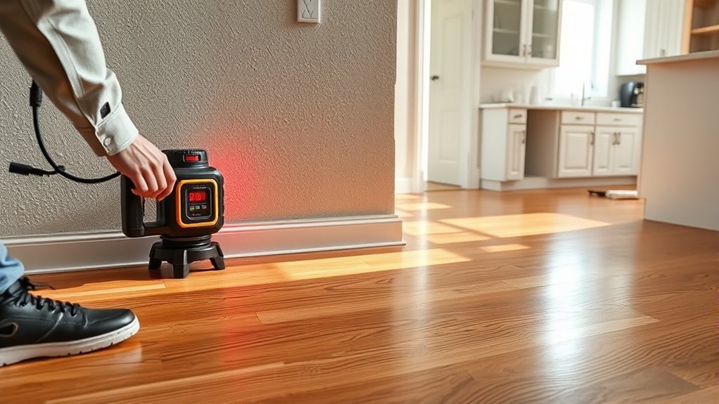 check walls and floors