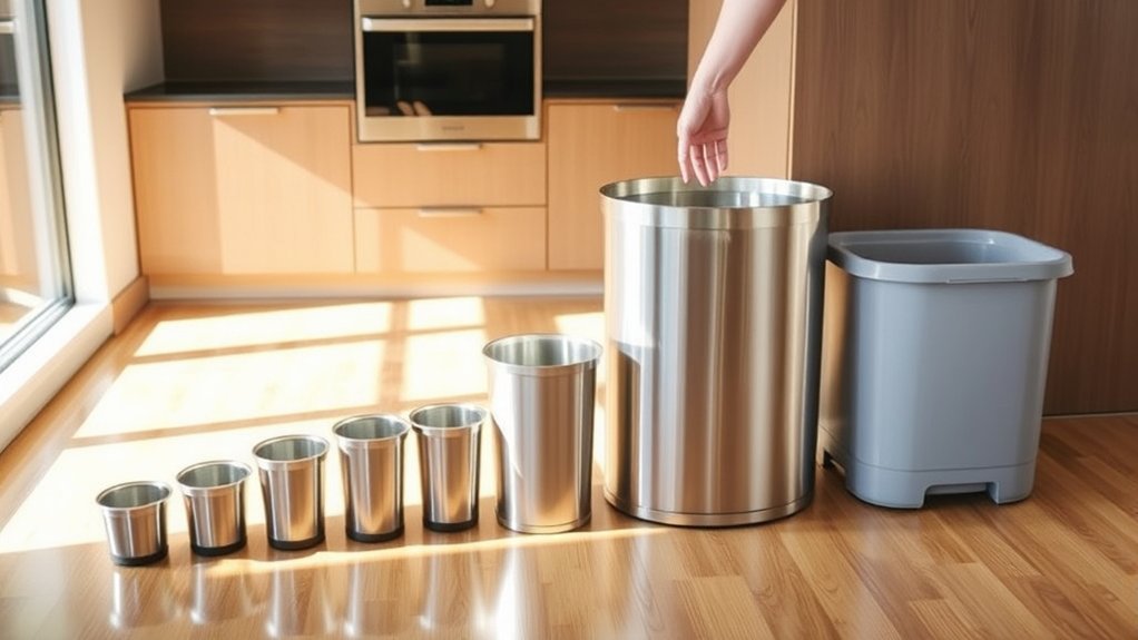 choose trash can size