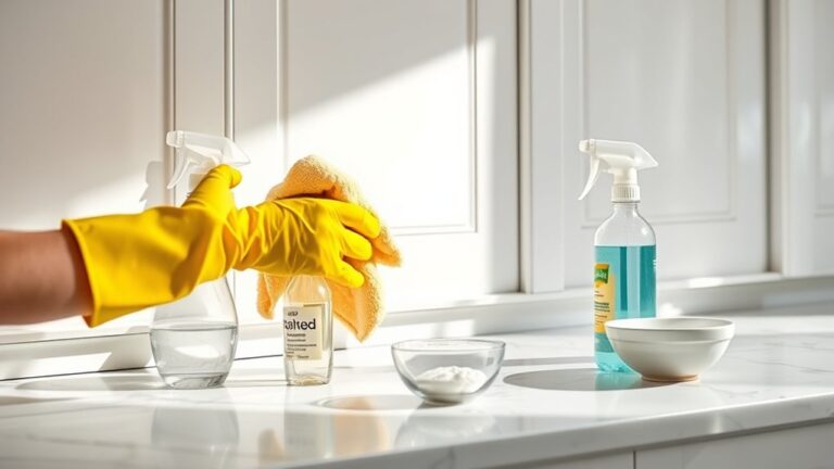 clean greasy kitchen cabinets
