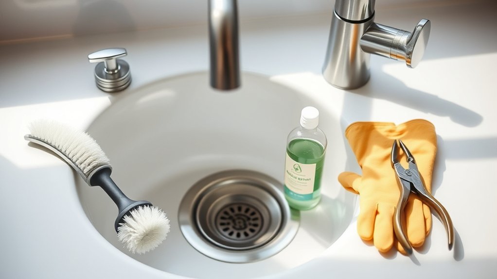clean kitchen drain easily