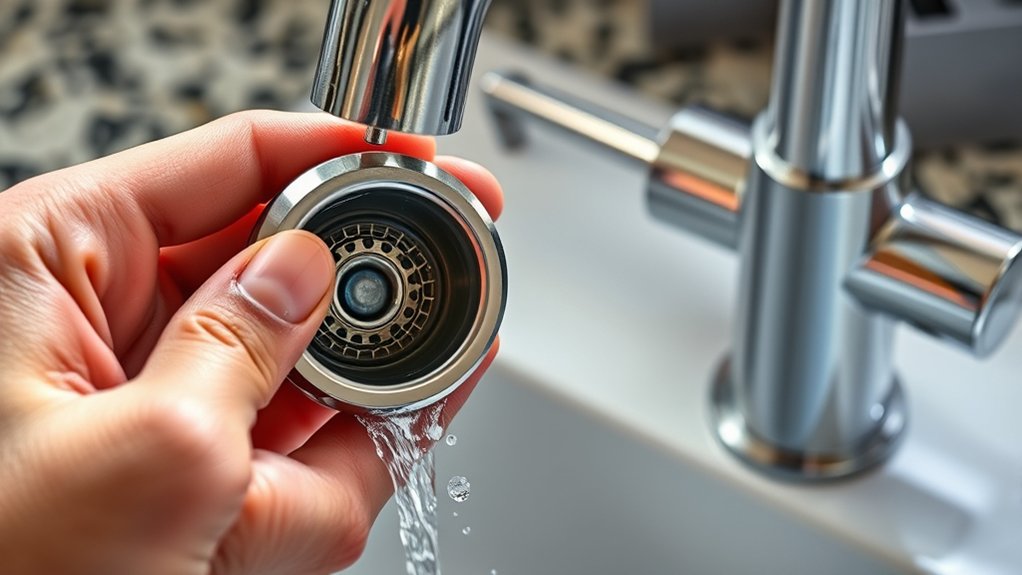clean or replace faucet aerator