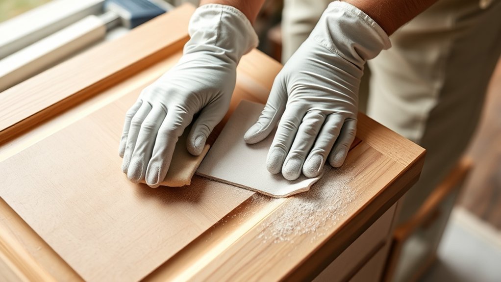 clean sand prepare surface
