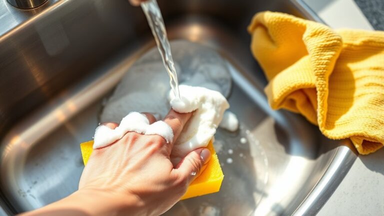 clean sink with steps