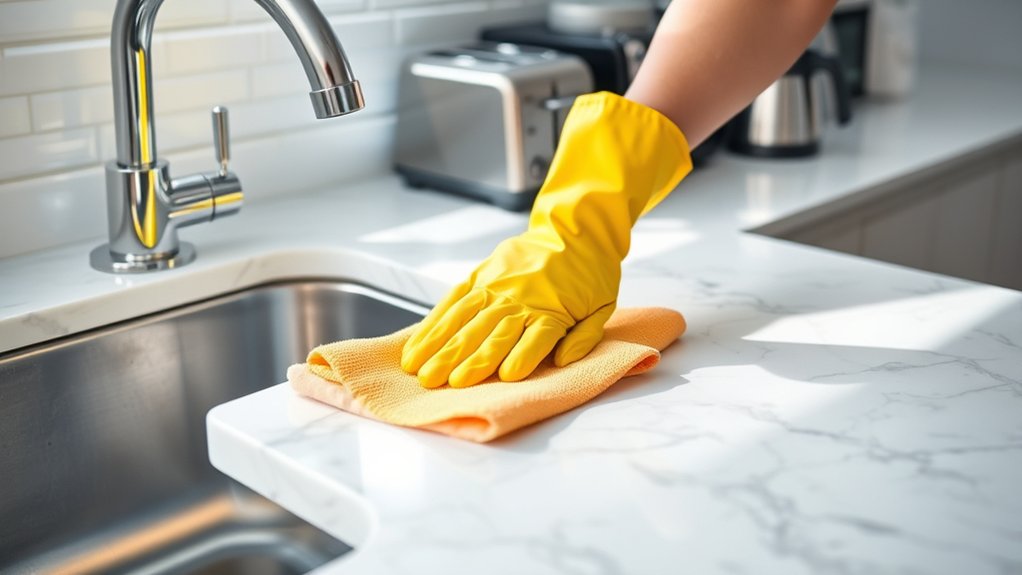 clean surfaces regularly