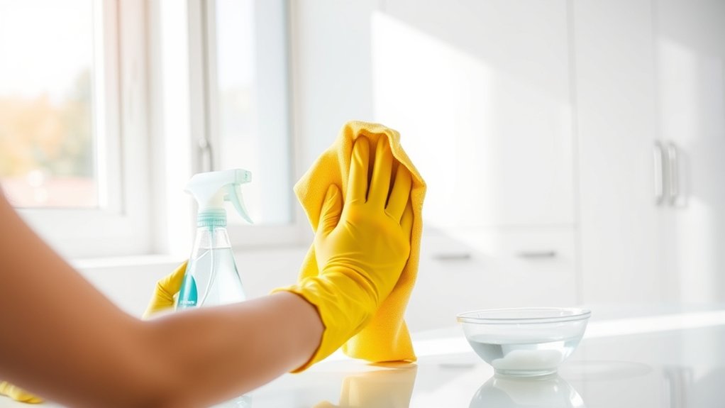 cleaning grease from cabinets