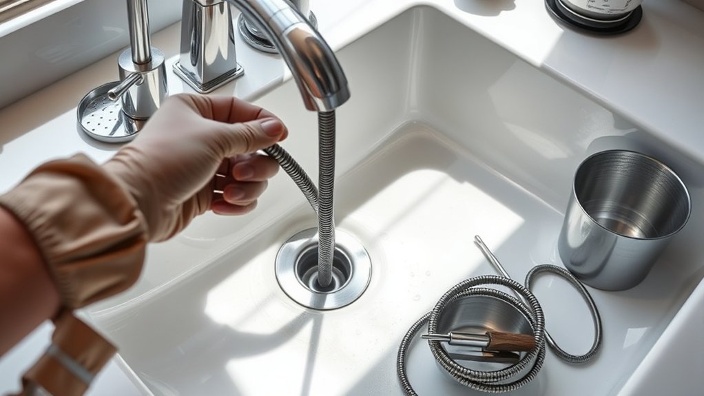 clear kitchen sink clog