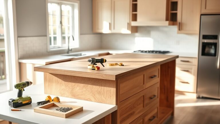 constructing a functional kitchen island
