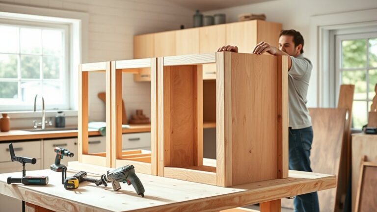 constructing kitchen cabinets step by step