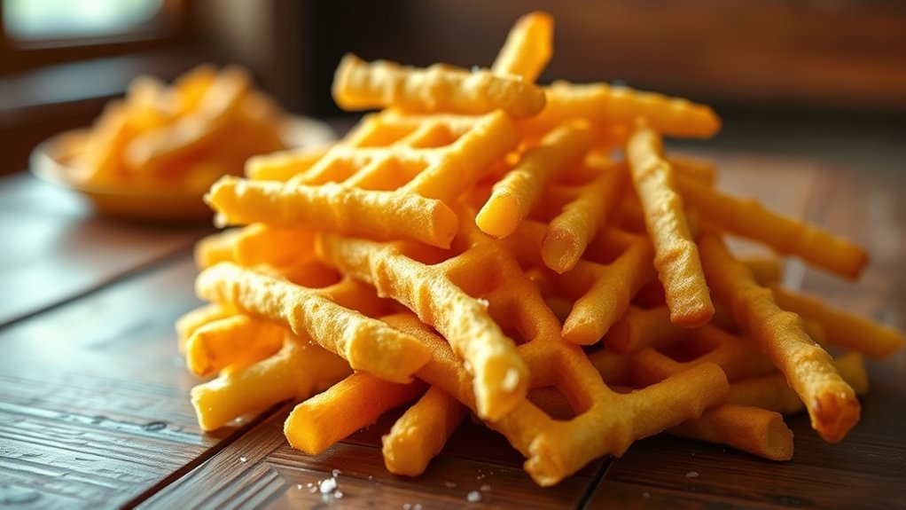 crispy seasoned waffle fries