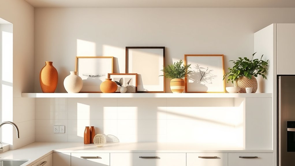 decorate with art objects