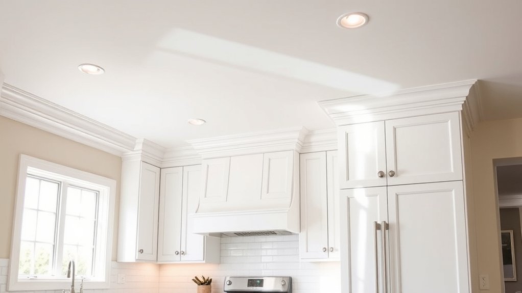 decorative molding enhances soffits