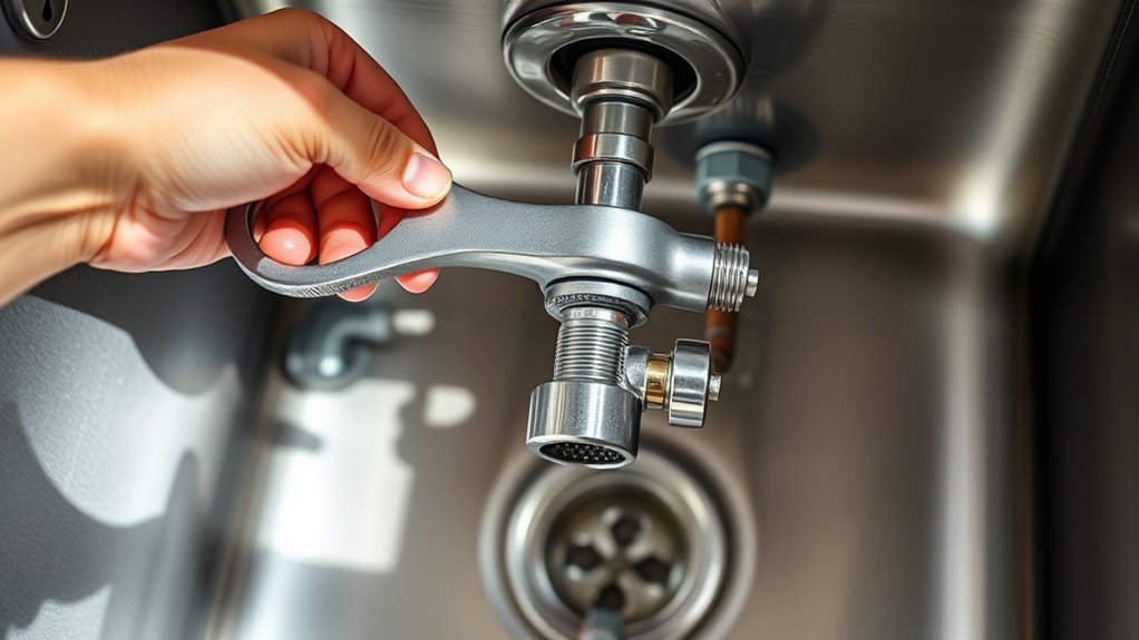 disconnect water lines and hardware