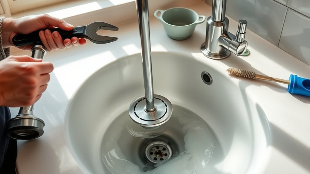 diy kitchen sink unclogging