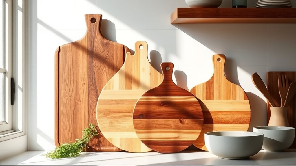 elegant hardwood display boards