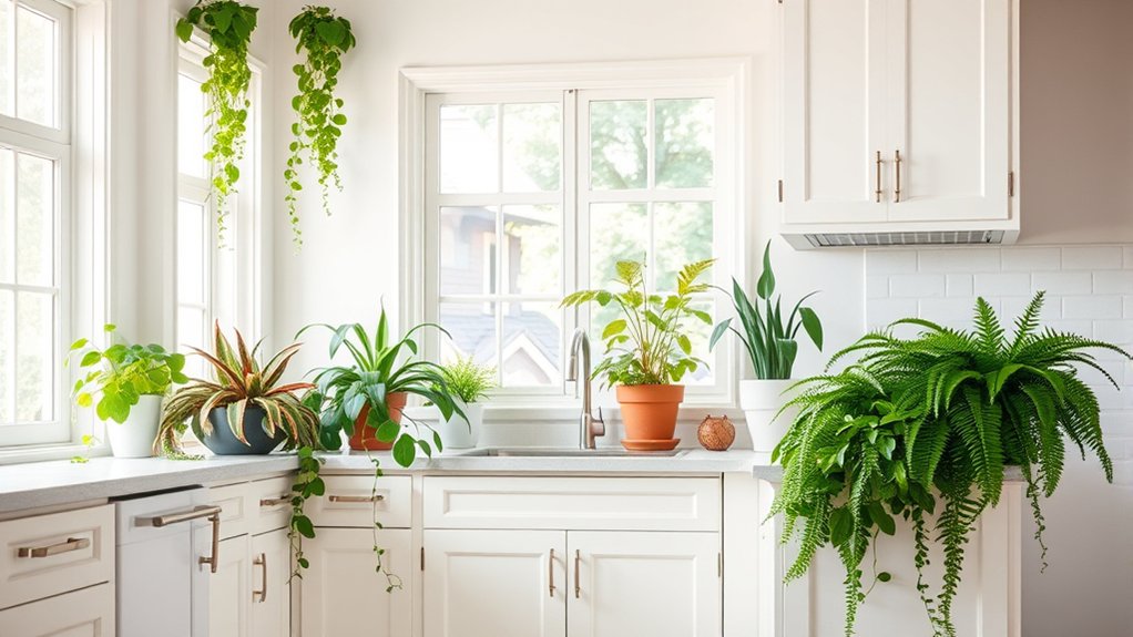 elevate kitchen with greenery
