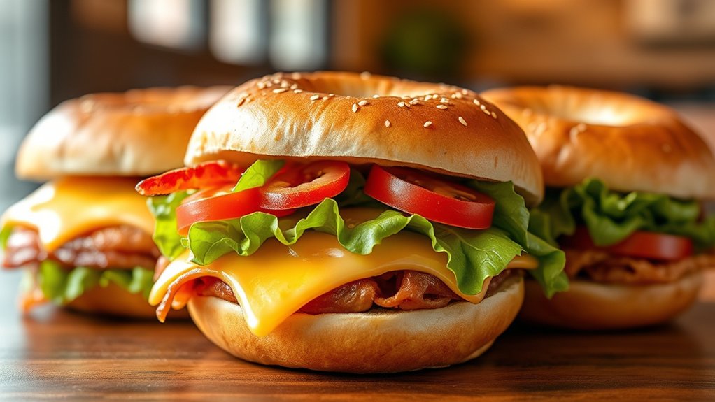 fresh balanced bagel sandwiches