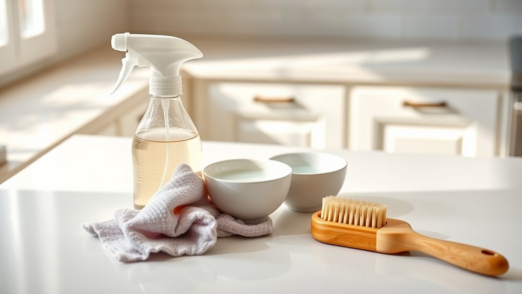 gather gentle cleaning supplies