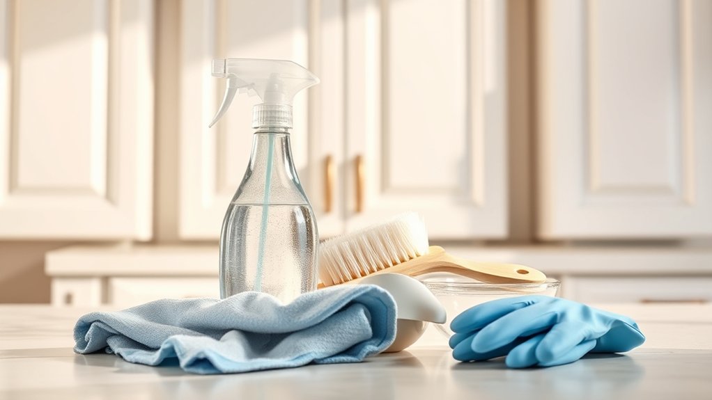 gather supplies and clean regularly