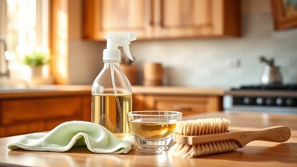 gather supplies for cleaning