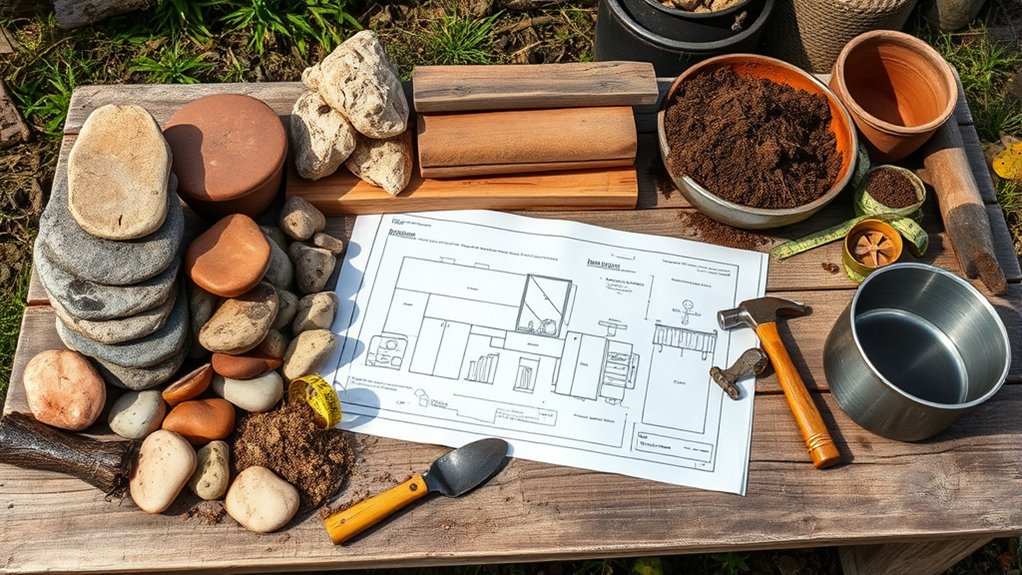 gather tools and natural supplies