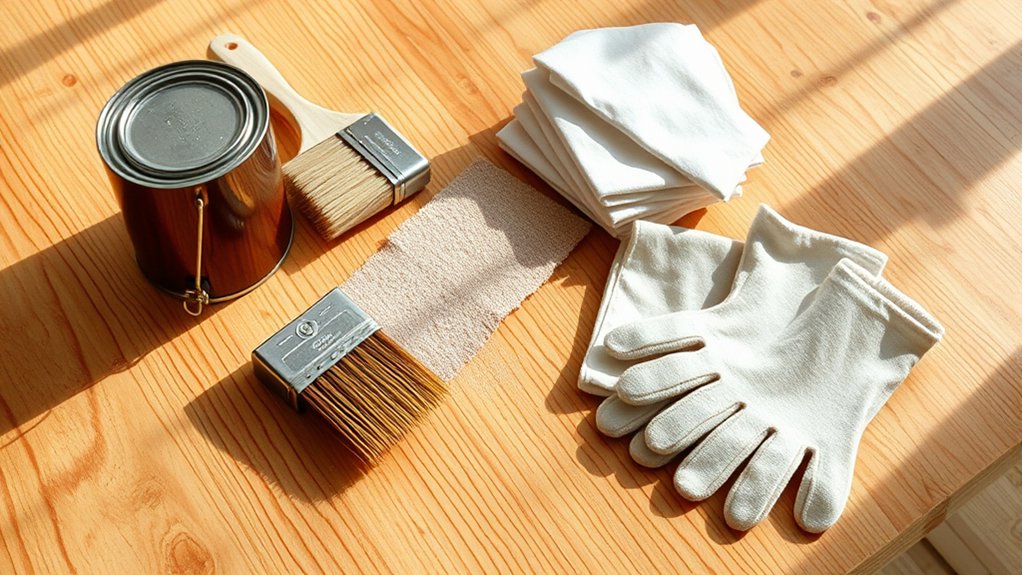 gather tools and stain materials