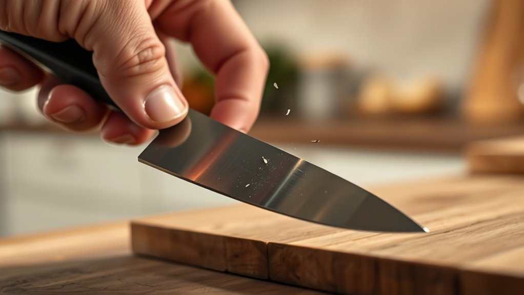 knife sharpening with rod