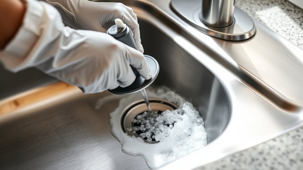 loosen flush clear maintain