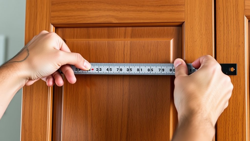 measure cabinet door width