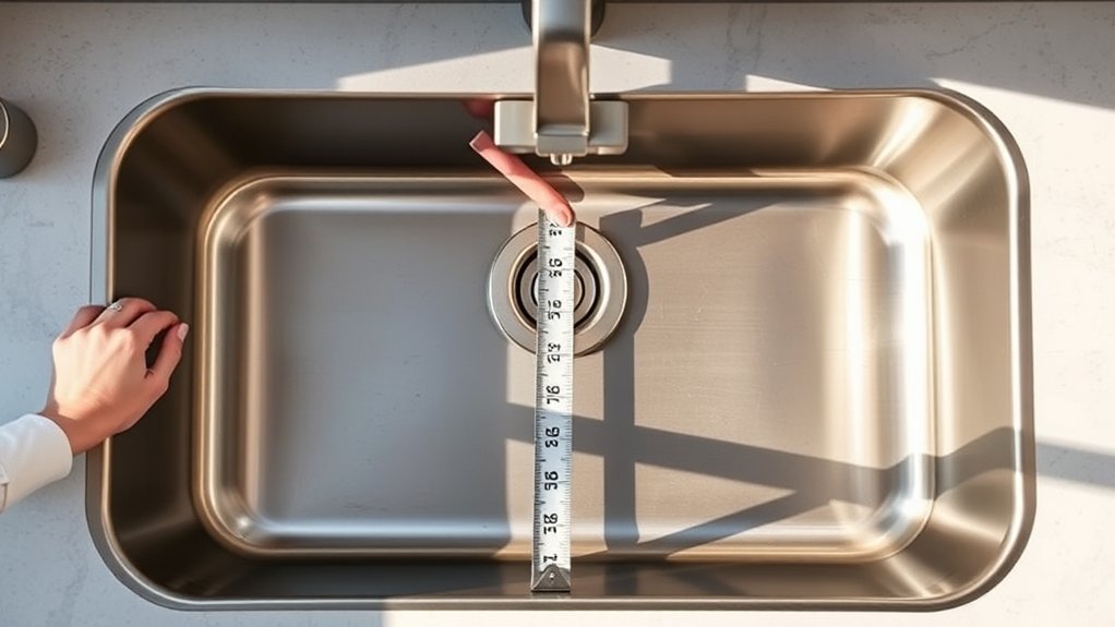 measure sink dimensions accurately