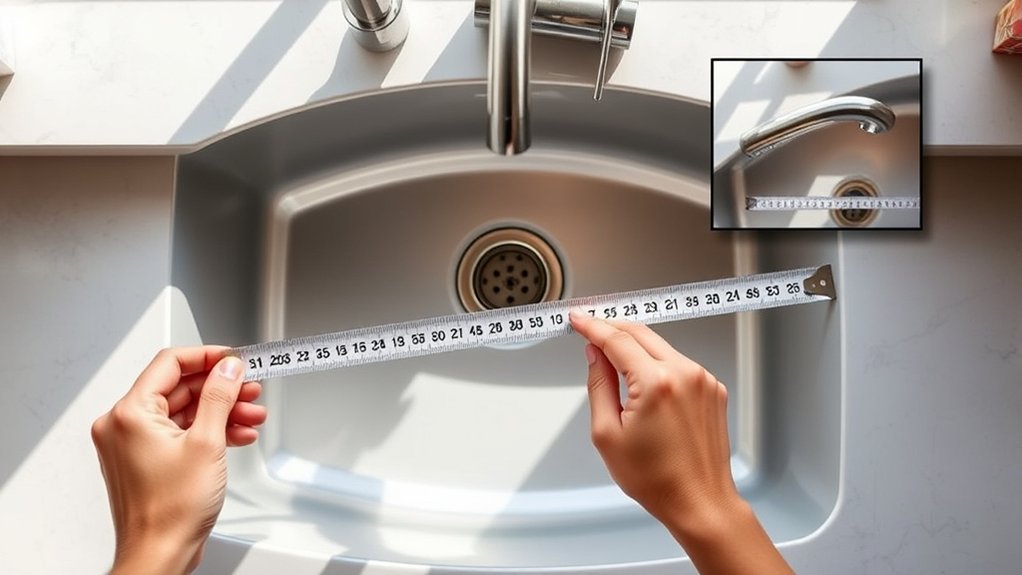 measuring kitchen sink dimensions