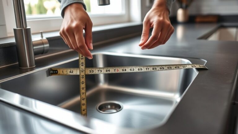 measuring kitchen sink dimensions