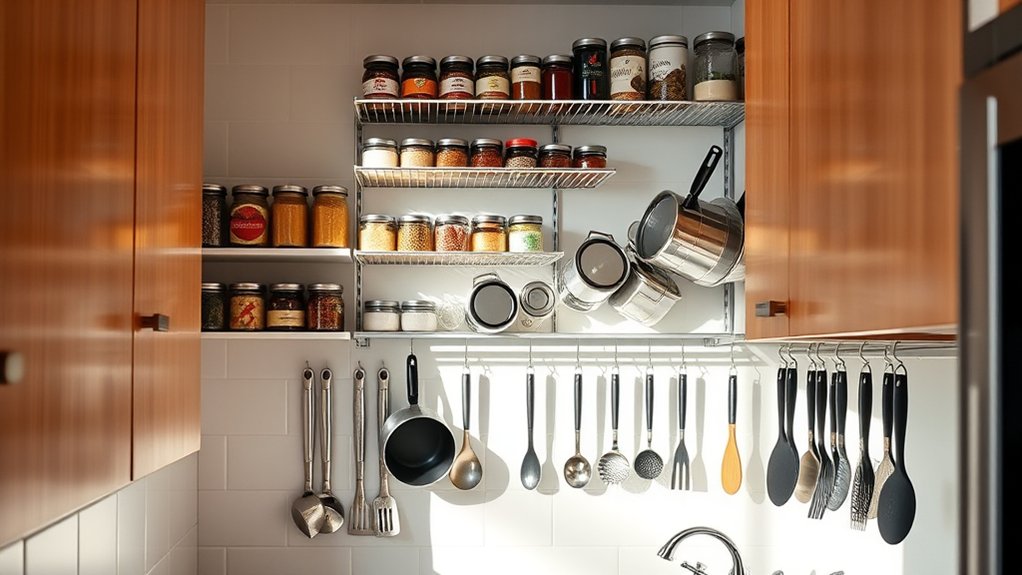 optimize vertical kitchen storage