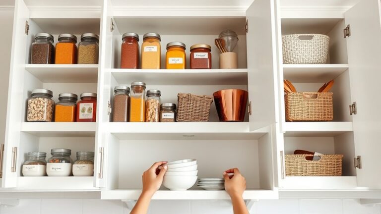 organize kitchen cabinets efficiently