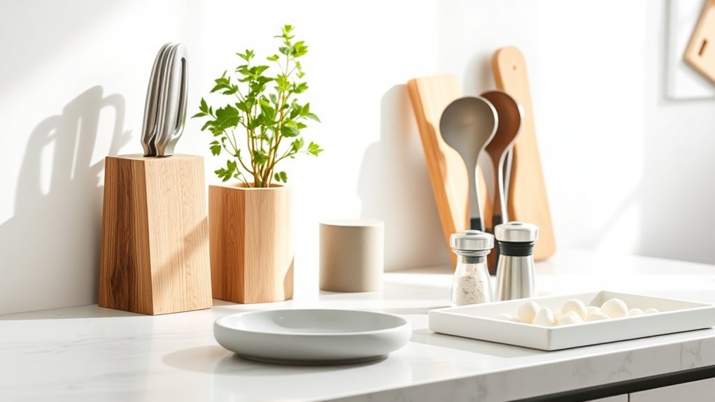 organize utensils for efficiency