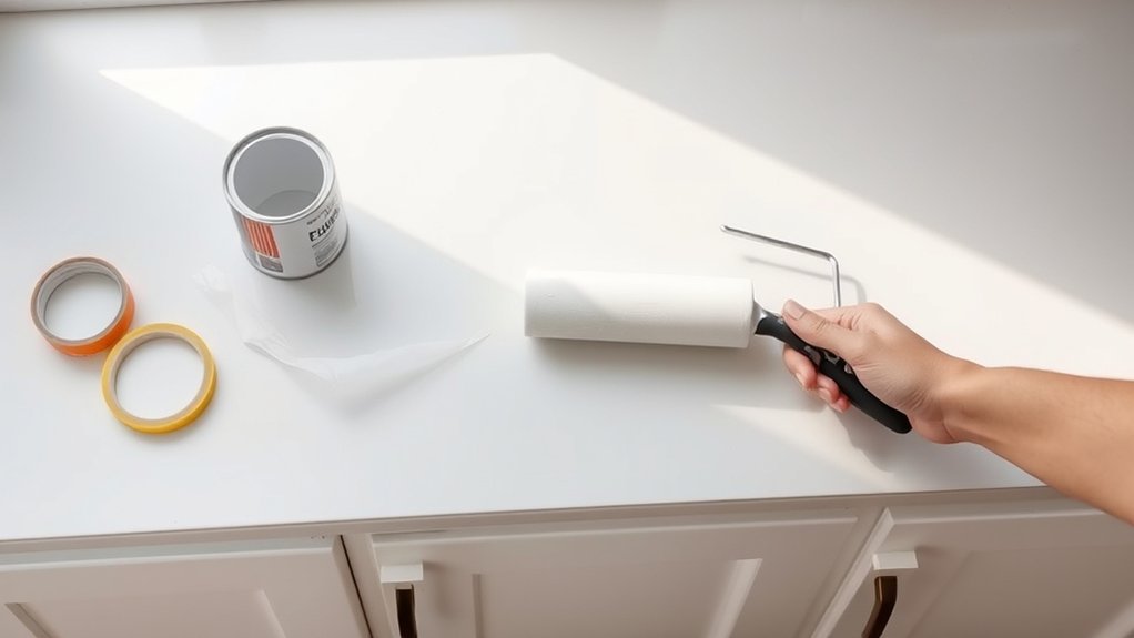 painting kitchen countertops easily