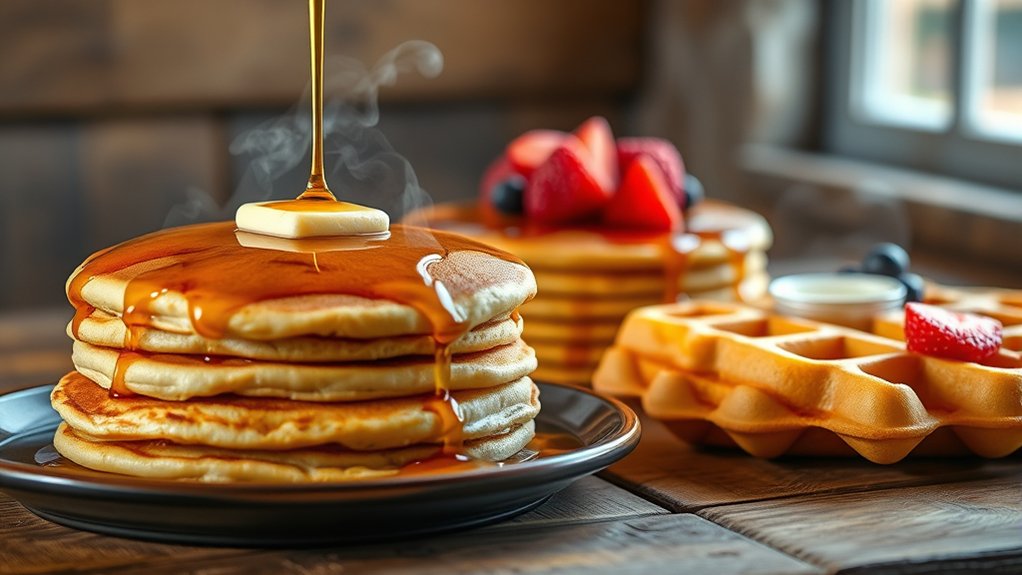 pancakes waffles toppings prices