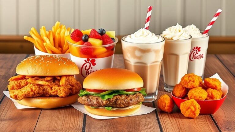 popular chick fil a menu prices