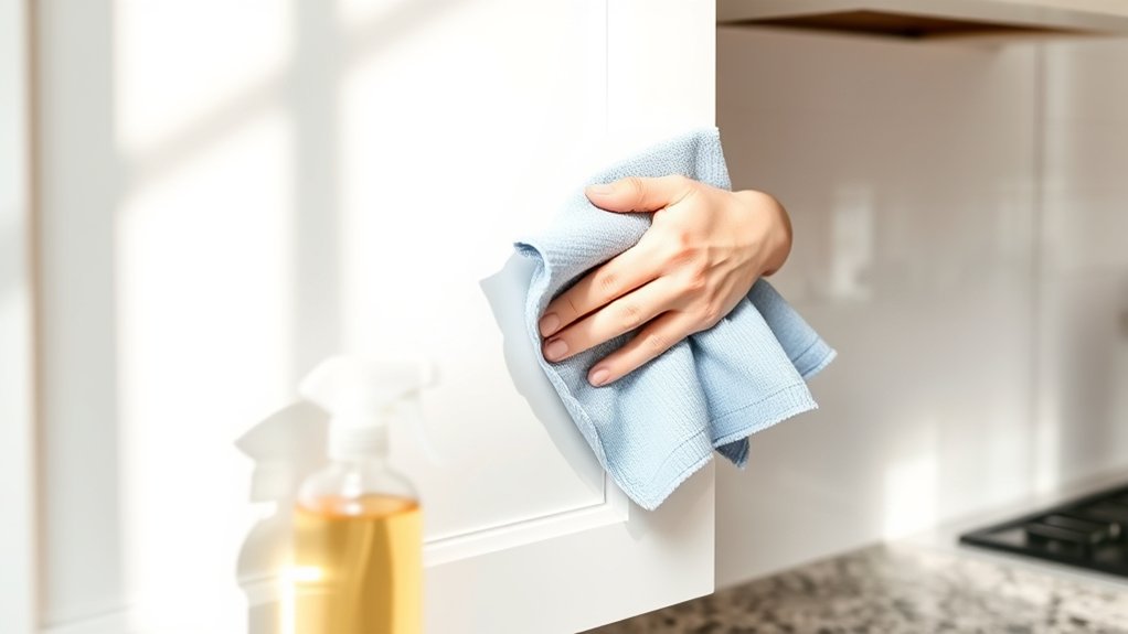 prepare cabinets before cleaning