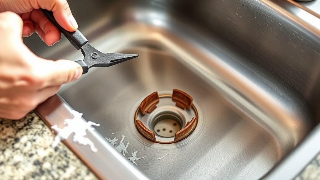 remove clips and sealant