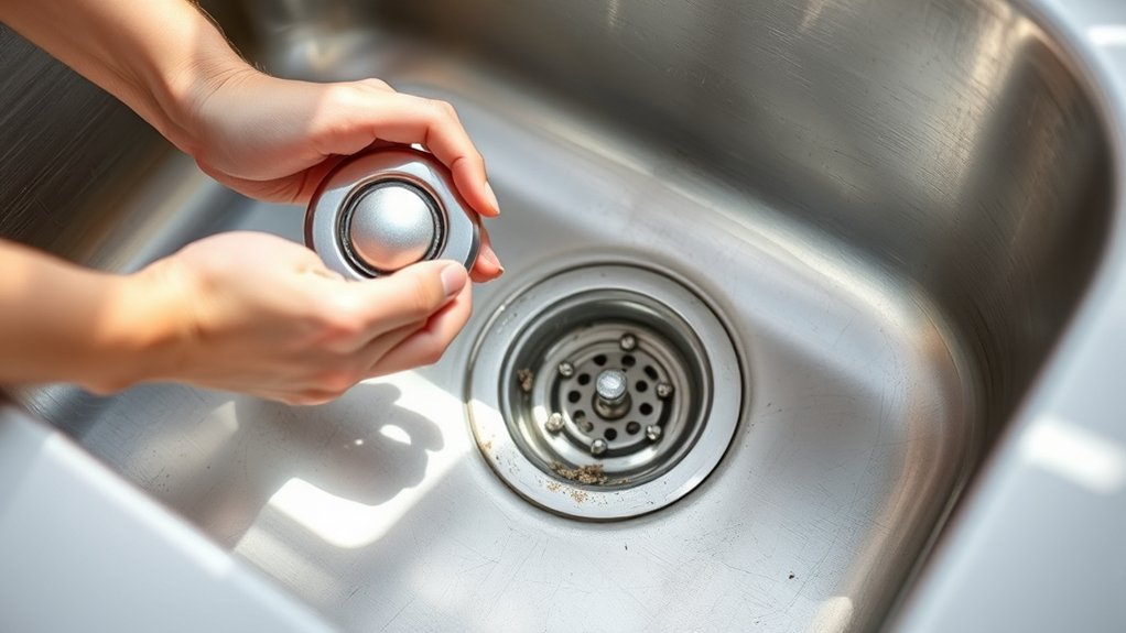 remove debris and stopper