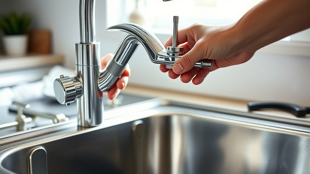 replacing kitchen faucet steps