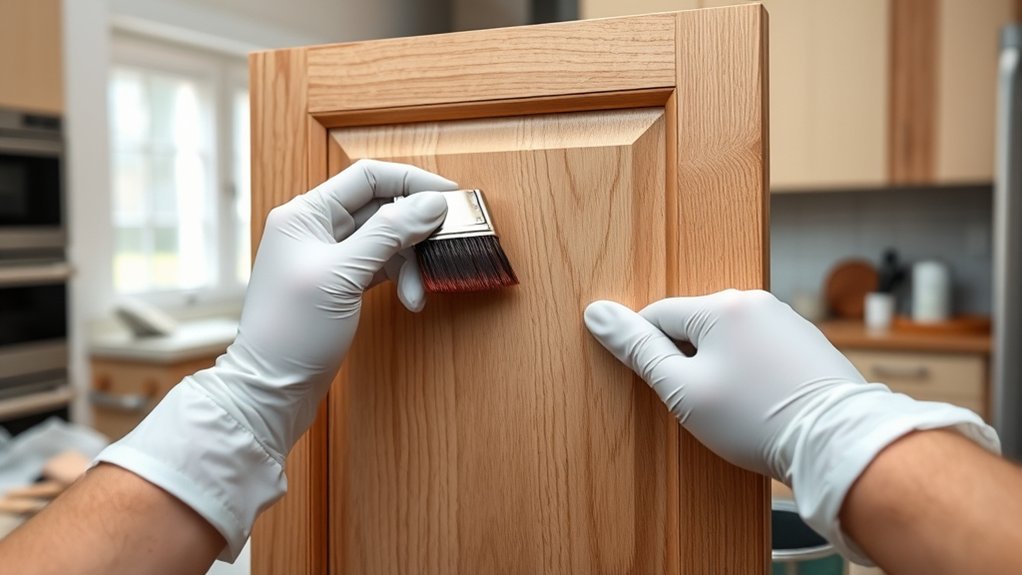 restaining cabinets in 10 steps