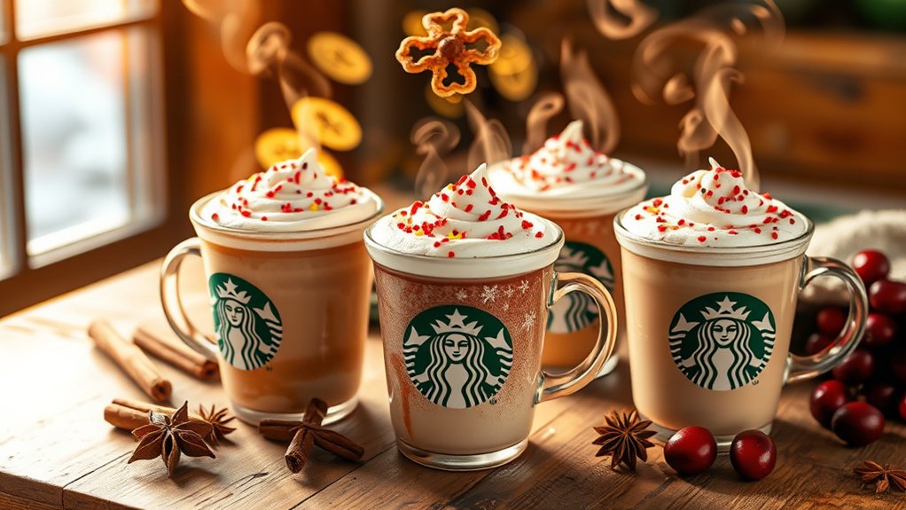 seasonal starbucks holiday flavors
