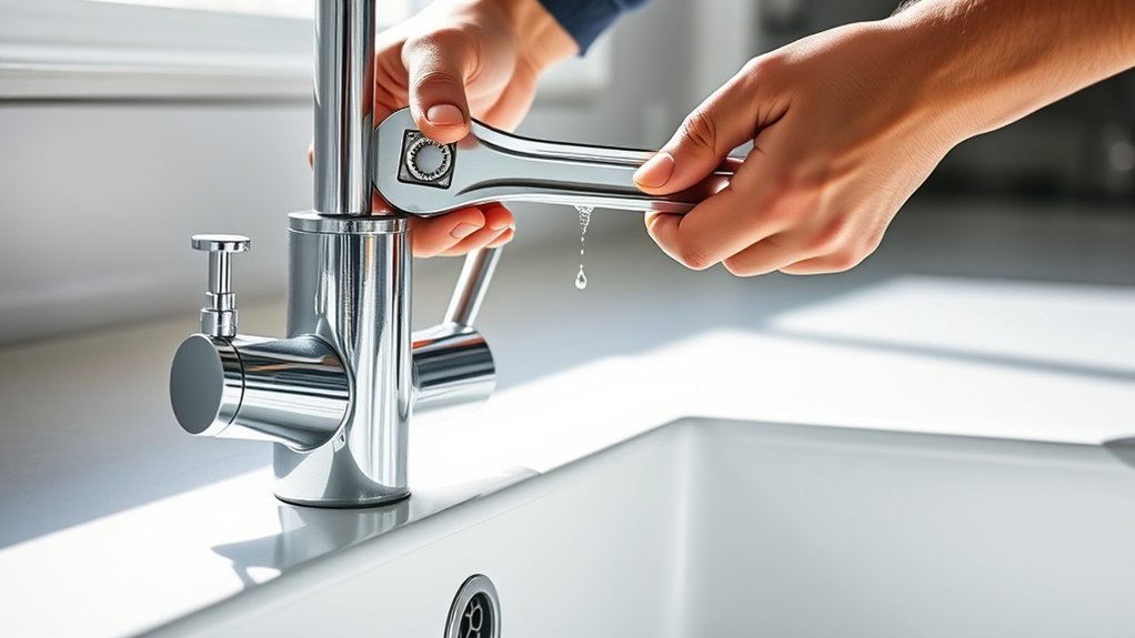 secure loose faucet connection
