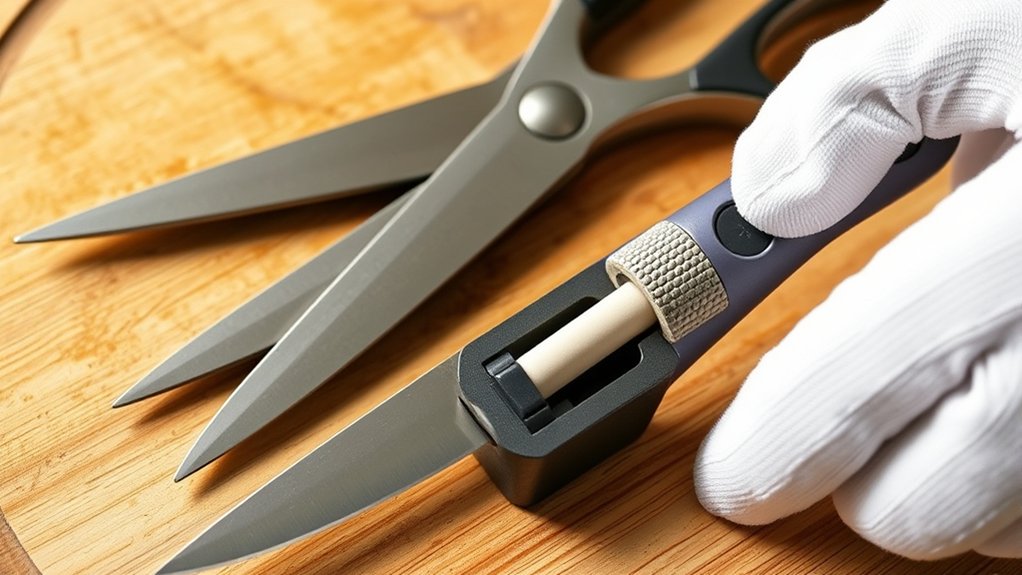 sharpen shears with tools