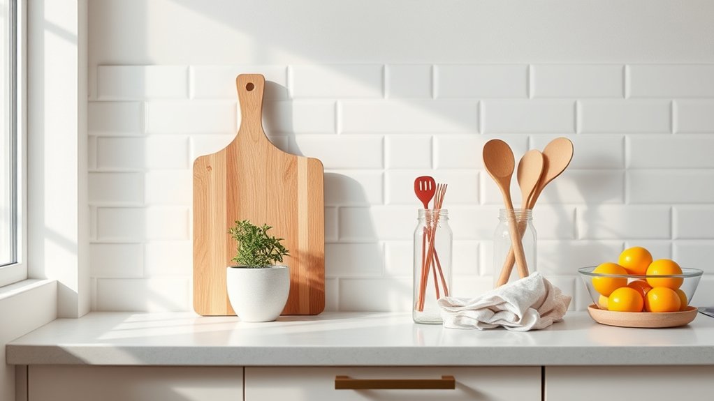 simple kitchen counter decor