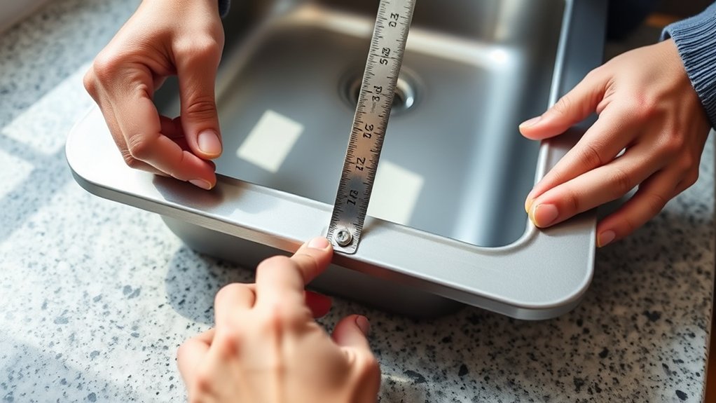 sink mounting and measurements