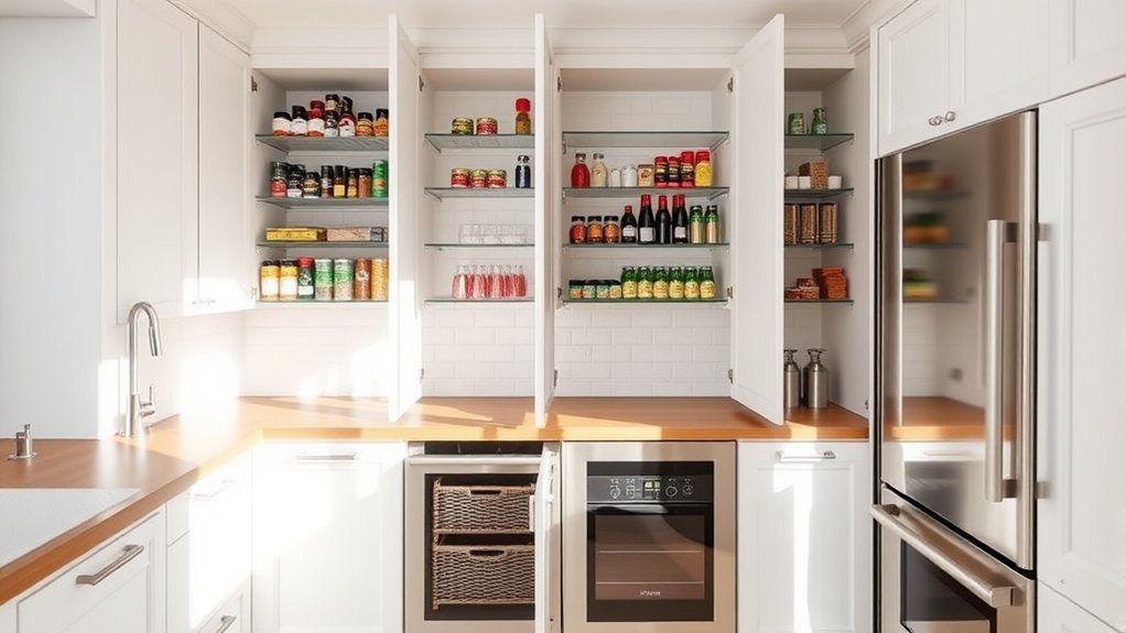 smart adaptable cabinet organization