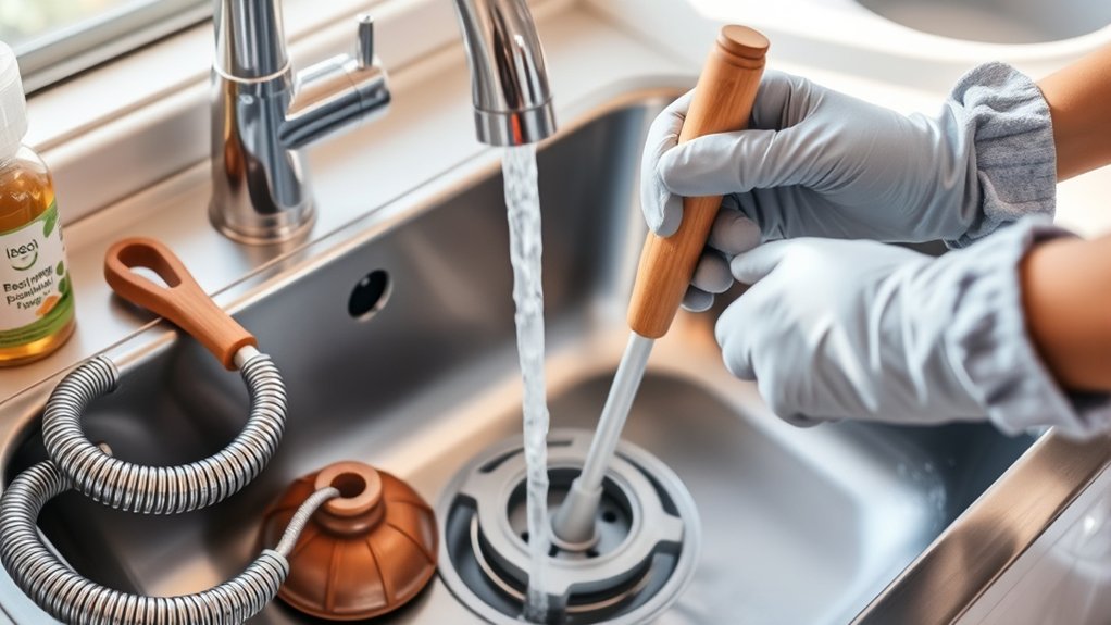 unclog kitchen sink easily